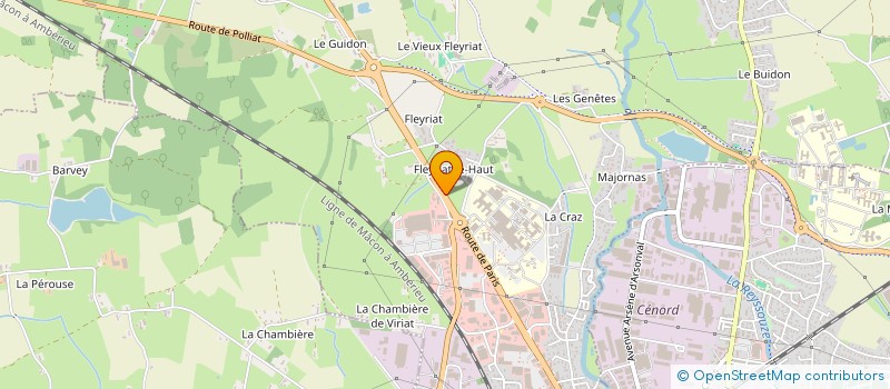 localisation de l'entreprise UNION DPTALE POUR DEVELOPP. DE L'EDUCATION POUR SANTE DES PATIENTS  VIRIAT