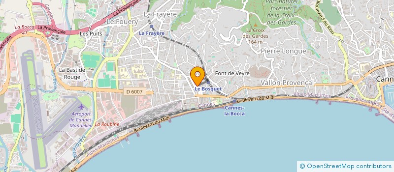 localisation de l'entreprise UNION ENTREPRENEUR BATIMENT REGION CANNE à CANNES