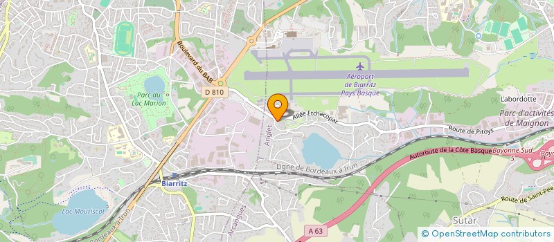 localisation de l'entreprise UNION ENTRETIEN AERONAUTIQUE PYRENEES à ANGLET