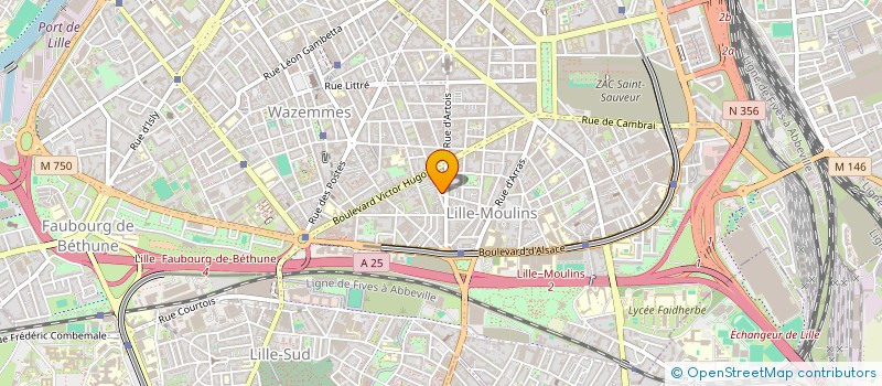 localisation de l'entreprise UNION ETUDIANTE LILLE  LILLE