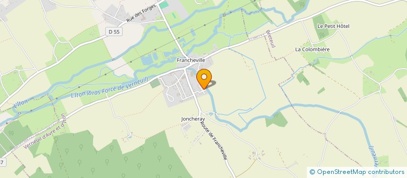 localisation de l'entreprise UNION EUROISE DES GARDIENS DE MEMOIRE DE LA GRANDE GUERRE 1914-1918  VERNEUIL D'AVRE ET D'ITON