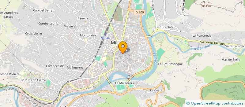 localisation de l'entreprise UNION FEDER DES CONSOMMATEURS MILLAU  MILLAU