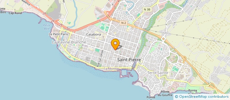 localisation de l'entreprise UNION FEDERALE DEPARTEMENTALE DES ANCIENS COMBATTANTS, VICTIMES DE GUERRE ET ANCIENS MILITAIRES DE LA REUNION à SAINT-PIERRE