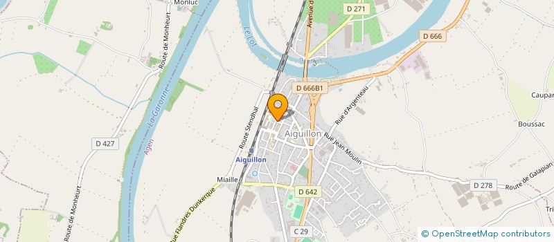 localisation de l'entreprise UNION FEDERALE DES ANCIENS COMBATTANTS ET VICTIMES DE GUERRE DU LOT ET GARONNE - SECTION D'AIGUILLON  AIGUILLON