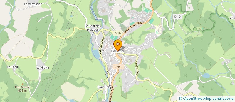 localisation de l'entreprise UNION FEDERALE DES ANCIENS COMBATTANTS ET VICTIMES DE GUERRE -SECTION DE FELLETIN SUD CREUSE- à FELLETIN