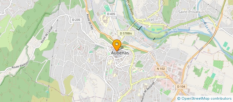 localisation de l'entreprise UNION FEDERALE DES COMBATTANTS DE L'ARDECHE à AUBENAS