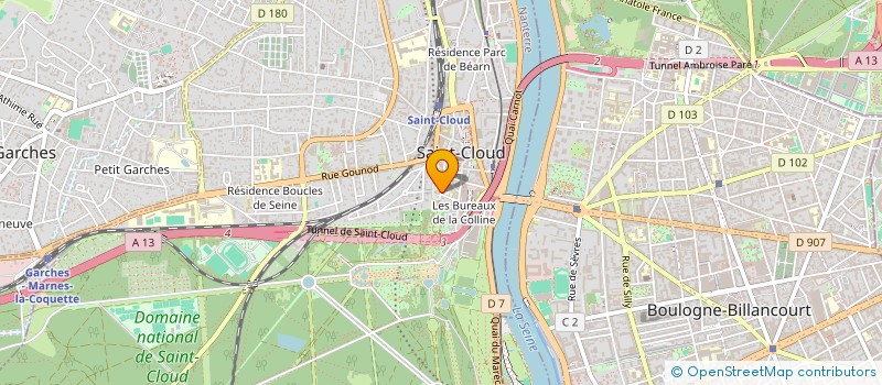 localisation de l'entreprise UNION FEDERALE DES CONSOMMATEURS QUE CHOISIR DU DEPARTEMENT DES HAUTS DE SEINE à SAINT-CLOUD