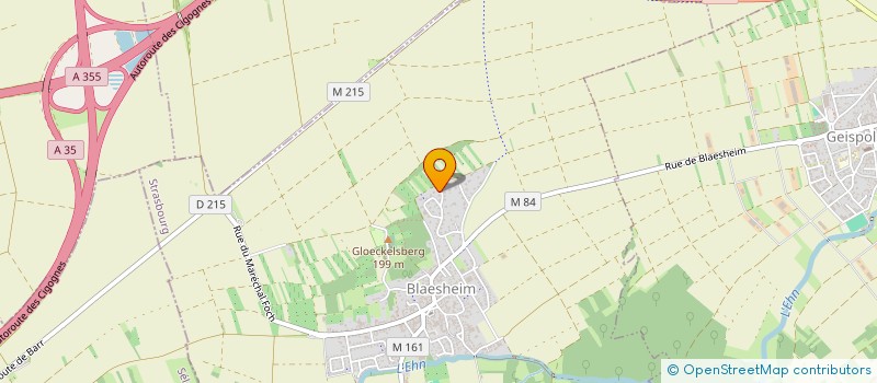 localisation de l'entreprise UNION FERM NUIT AEROPORT STRASB ENTZHEIM  BLAESHEIM