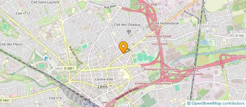 localisation de l'entreprise UNION FOOTBALL CLUB DE LENS  LENS