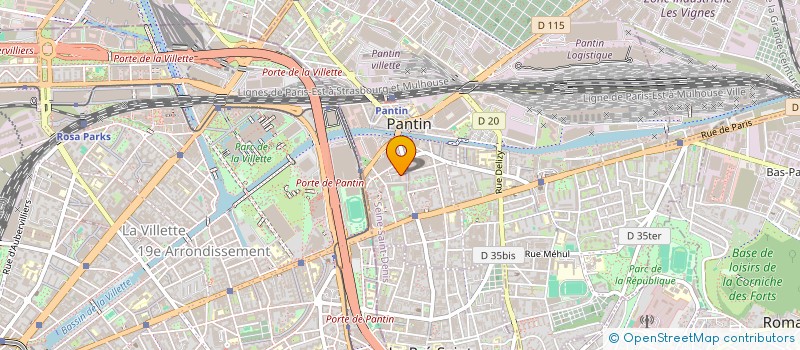 localisation de l'entreprise UNION FORCE HOLDING  PANTIN