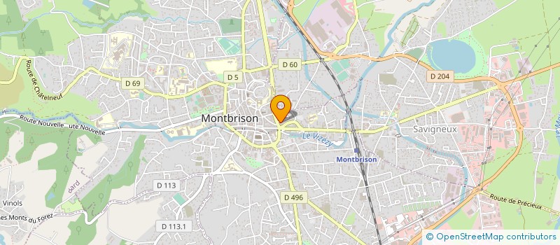 localisation de l'entreprise UNION FORESTIERE DU DEPARTEMENT DE LA LOIRE  MONTBRISON