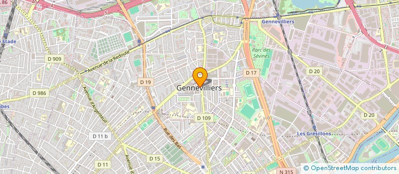 localisation de l'entreprise UNION FOYERS CLUBS JEUNES GENNEVILLIERS à GENNEVILLIERS