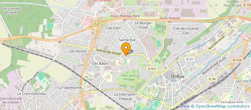 localisation de l'entreprise UNION FOYERS SERVICES JEUNES TRAVAILLEURS 28 à DREUX