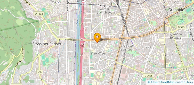 localisation de l'entreprise UNION FR ASS COMBAT VICT GUERRE ISERE à GRENOBLE