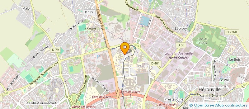 localisation de l'entreprise UNION FR SANTE BUCCO DENTAIRE BAS-NORM à CAEN