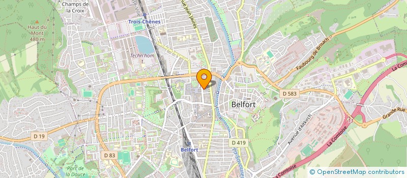 localisation de l'entreprise UNION FR SANTE BUCCO DENTAIRE TERRI à BELFORT