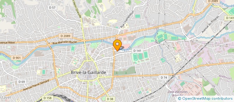 localisation de l'entreprise UNION FRANCAISE DE LA FEDERATION INTERNATIONALE DE NORDIC-WALKING  BRIVE-LA-GAILLARDE