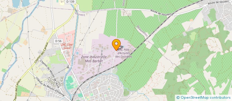 localisation de l'entreprise UNION FRANCAISE DES ALCOOLS ET BRANDIES - UFAB-  VAUVERT