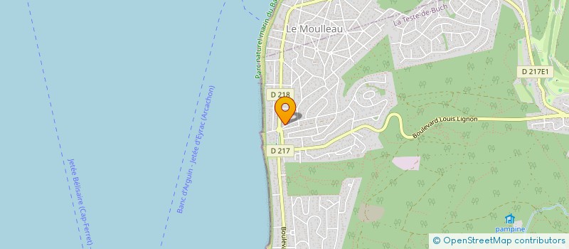 localisation de l'entreprise UNION FRANCAISE DES CLUBS DE PLAGE ET DE LEURS AMIS à LA TESTE-DE-BUCH