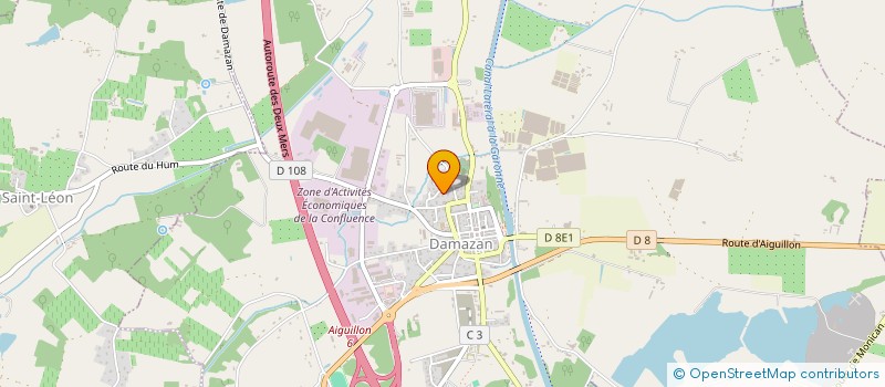 localisation de l'entreprise UNION FRANCAISE DES OENOLOGUES  DAMAZAN