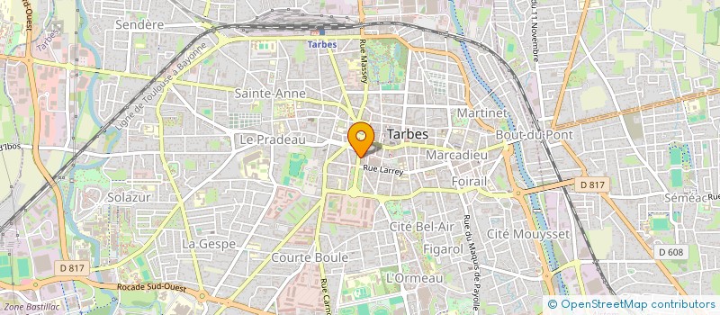 localisation de l'entreprise UNION FRANCAISE POUR LA SANTE BUCCO DENTAIRE DES HAUTES PYRENEES  TARBES