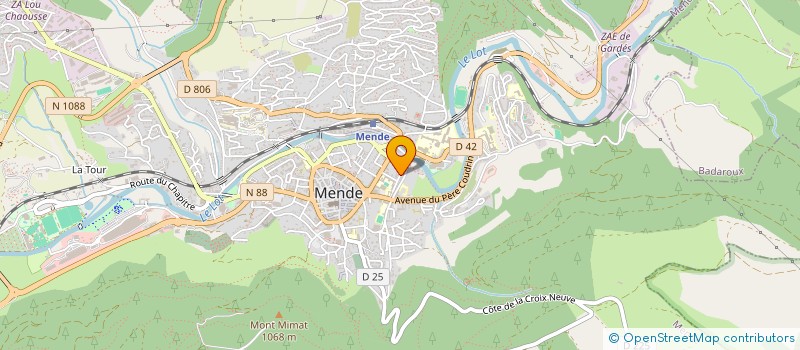 localisation de l'entreprise UNION FRANCAISE POUR LA SANTE BUCCO-DENTAIRE LOZERE  MENDE