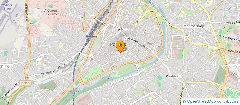 localisation de l'entreprise UNION FRATERNELLE DES VICTIMES DE GUERRE ET ANCIENS COMBATTANTS DE LA VIENNE à POITIERS