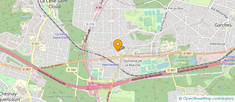localisation de l'entreprise UNION FRATERNELLE ET SPORTIVE DE VAUCRESSON-MARNES à VAUCRESSON