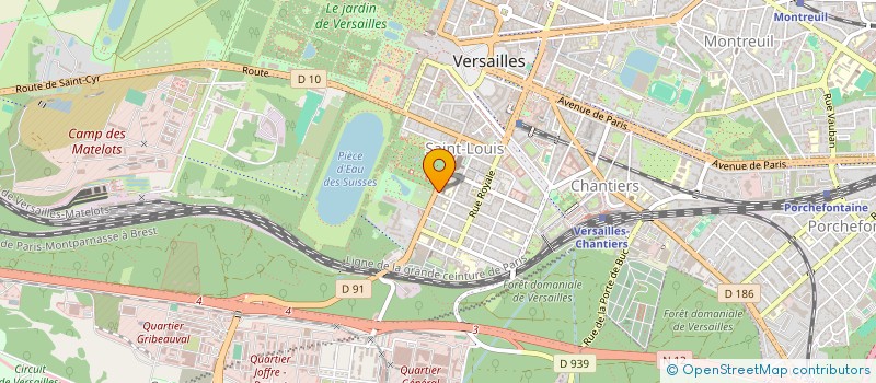 localisation de l'entreprise UNION GEN SPORTIVE ENSEIGNEMENT LIBRE à VERSAILLES