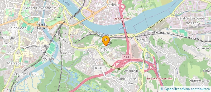 localisation de l'entreprise UNION GENERALE SPORTIVE DE L'ENSEIGNEMENT LIBRE BEARN ET PAYS BASQUE DITE UGSEL 64 à BAYONNE