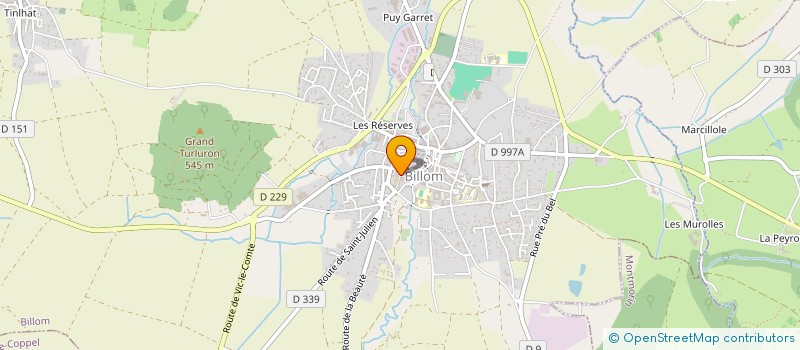 localisation de l'entreprise UNION GENERALE SPORTIVE DE L'ENSEIGNEMENT LIBRE DE LA REGION AUVERGNE  BILLOM