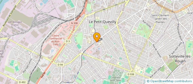 localisation de l'entreprise UNION GESTION ETABL CAISSES ASS MALADIE à LE PETIT-QUEVILLY