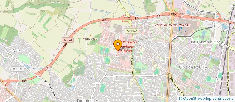 localisation de l'entreprise UNION GESTION ETS CAISSE ASSUR.MALADIE à FONTAINE-LES-DIJON