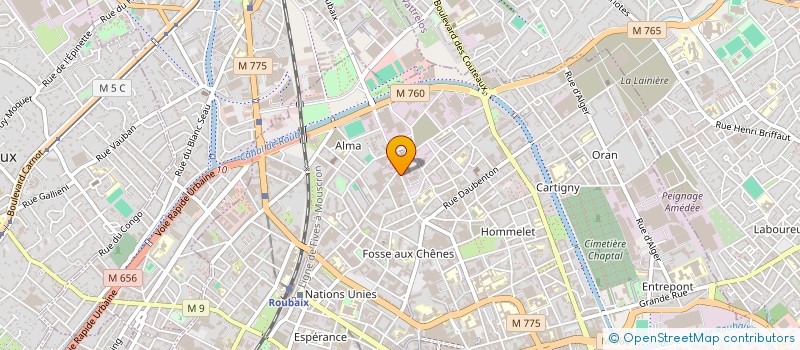 localisation de l'entreprise UNION GRAFIK à ROUBAIX