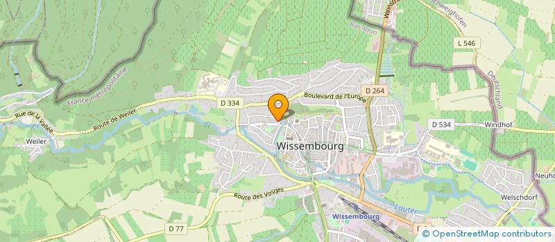 localisation de l'entreprise UNION GROUPEMENTS ARTISANAUX  WISSEMBOURG