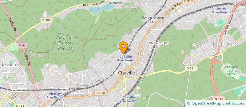 localisation de l'entreprise UNION GROUPEMENTS SPORTIFS ATHLETIC CLUB BOULOGNE BILLANCOURT CHAVILLE SEVRES VOLLEY SEINE OUEST à CHAVILLE