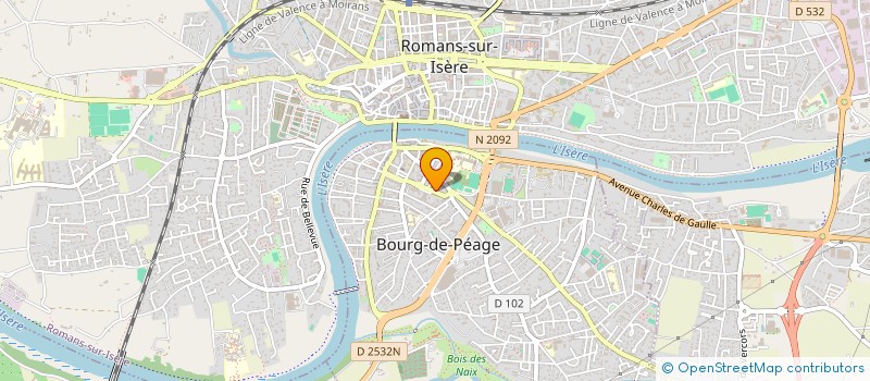 localisation de l'entreprise UNION GYMNIQUE ATHLETIQUE PEAGEOISE  BOURG-DE-PEAGE