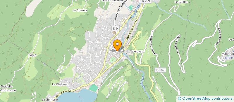 localisation de l'entreprise UNION HOTELIERE DU PAYS D ALLEVARD  ALLEVARD