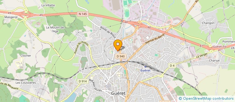 localisation de l'entreprise UNION IMMOB ORGAN SECURITE SOCIAL CREUSE à GUERET