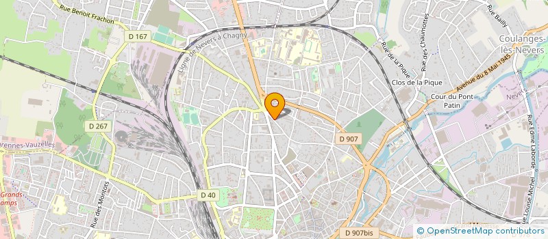 localisation de l'entreprise UNION IMMOBILIERE CAF URSSAF à NEVERS
