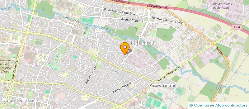 localisation de l'entreprise UNION INGENIEURS SCIENTIFIQ BASSIN ADOUR à PAU