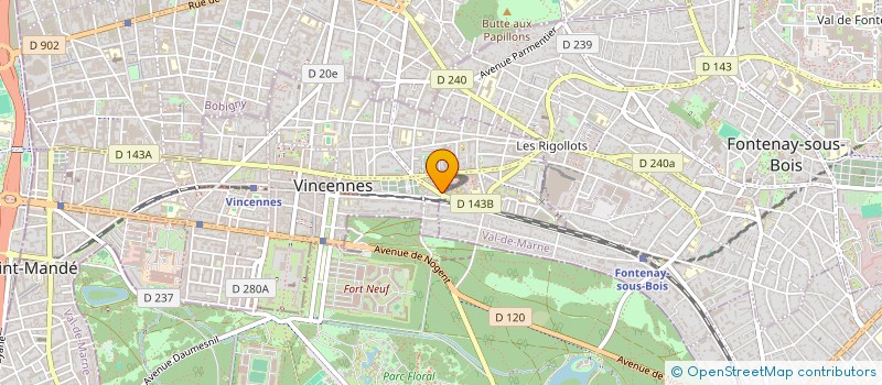 localisation de l'entreprise UNION INGENIEURS TECHN UTILISA LANGUE FR à VINCENNES