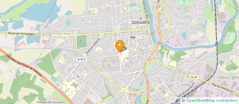 localisation de l'entreprise UNION INTERDEPARTEMENTALE DE L AIDE DES SOINS ET DES SERVICES A DOMICILE à SOISSONS