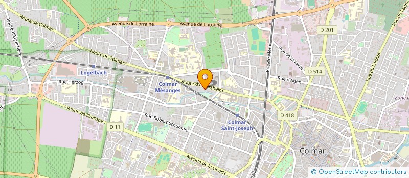 localisation de l'entreprise UNION INVALIDES ANCIENS COMBATTANTS VICTIMES GUERRE ALSACE LORRAINE  COLMAR