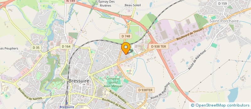 localisation de l'entreprise UNION INVEST  BRESSUIRE