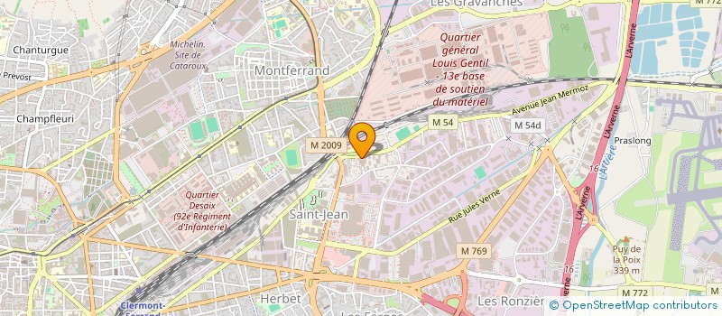 localisation de l'entreprise UNION JEUNESSE CLERMONTOISE  CLERMONT-FERRAND