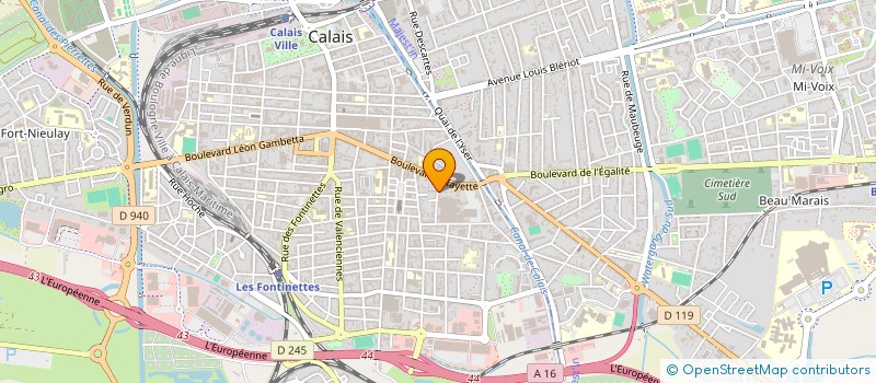 localisation de l'entreprise UNION JEUNESSE COMMUNISTE  CALAIS