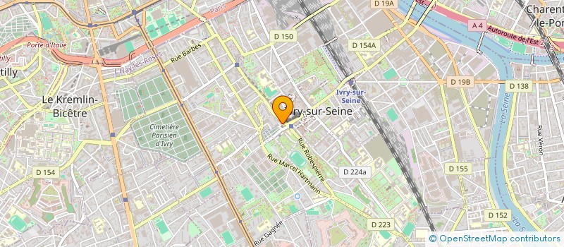 localisation de l'entreprise UNION LOCALE ANCIENS COMBATTANTS IVRY SUR SEINE  IVRY-SUR-SEINE