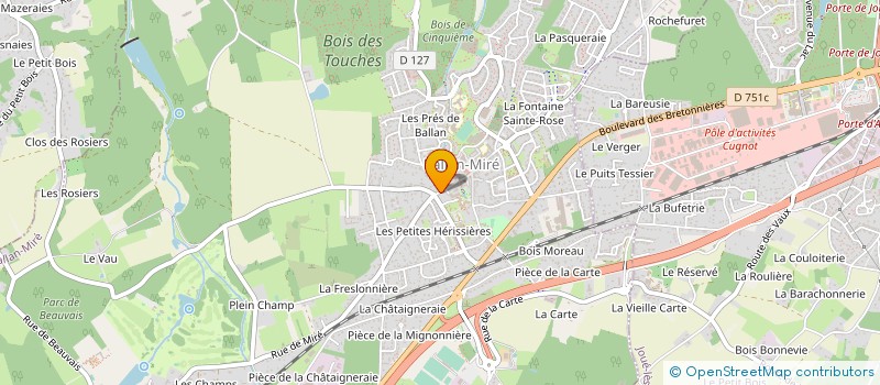 localisation de l'entreprise UNION LOCALE ARTISANALE COMMERCIALE ET INDUSTRIELLE DE BALLAN MIRE  BALLAN-MIRE