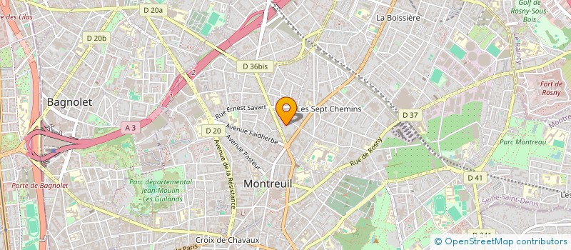 localisation de l'entreprise UNION LOCALE ASSOC PAREN ELEVE à MONTREUIL